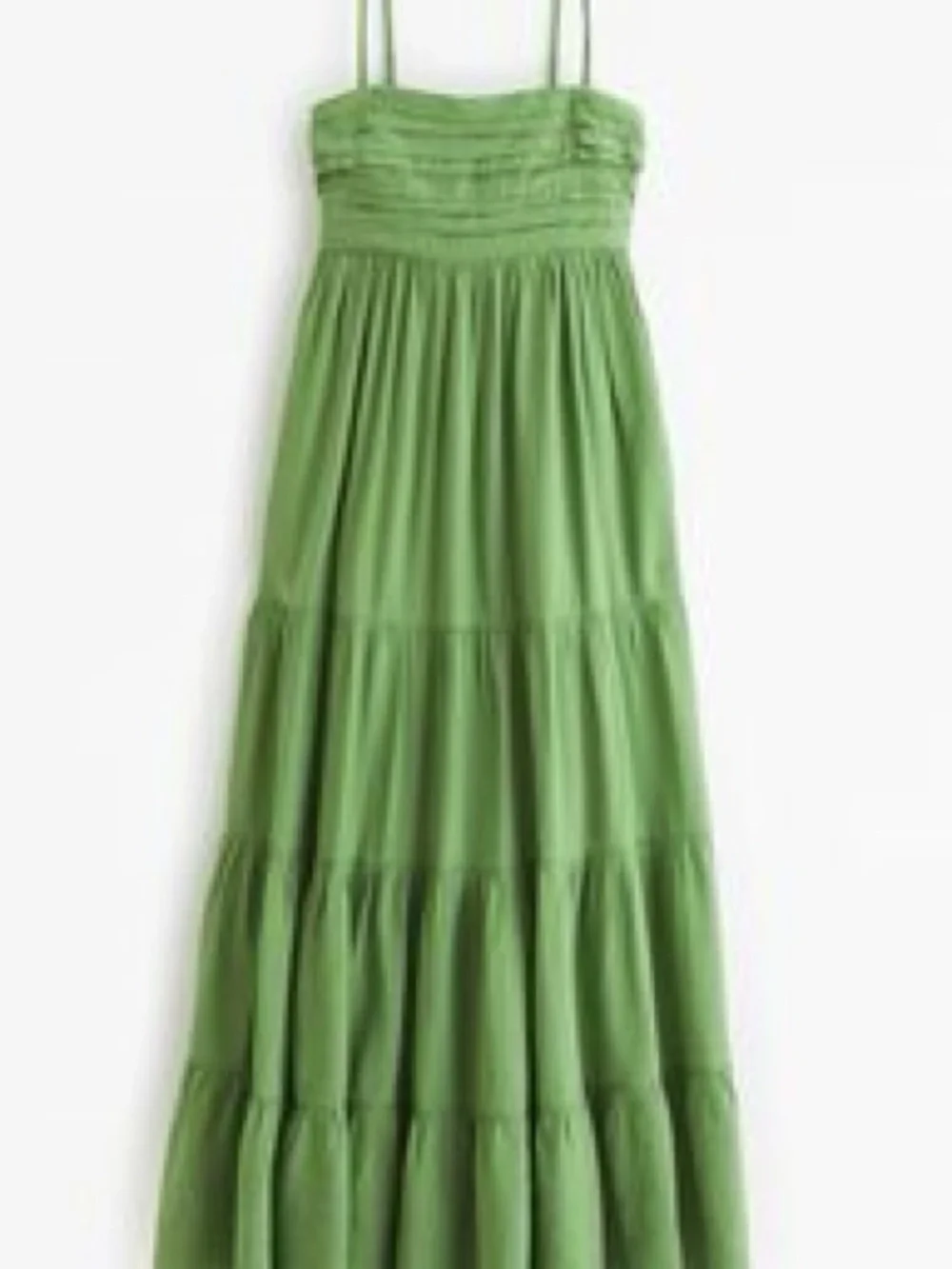 Abercrombie & Fitch Green Tiered Maxi Sundress Sz-SP